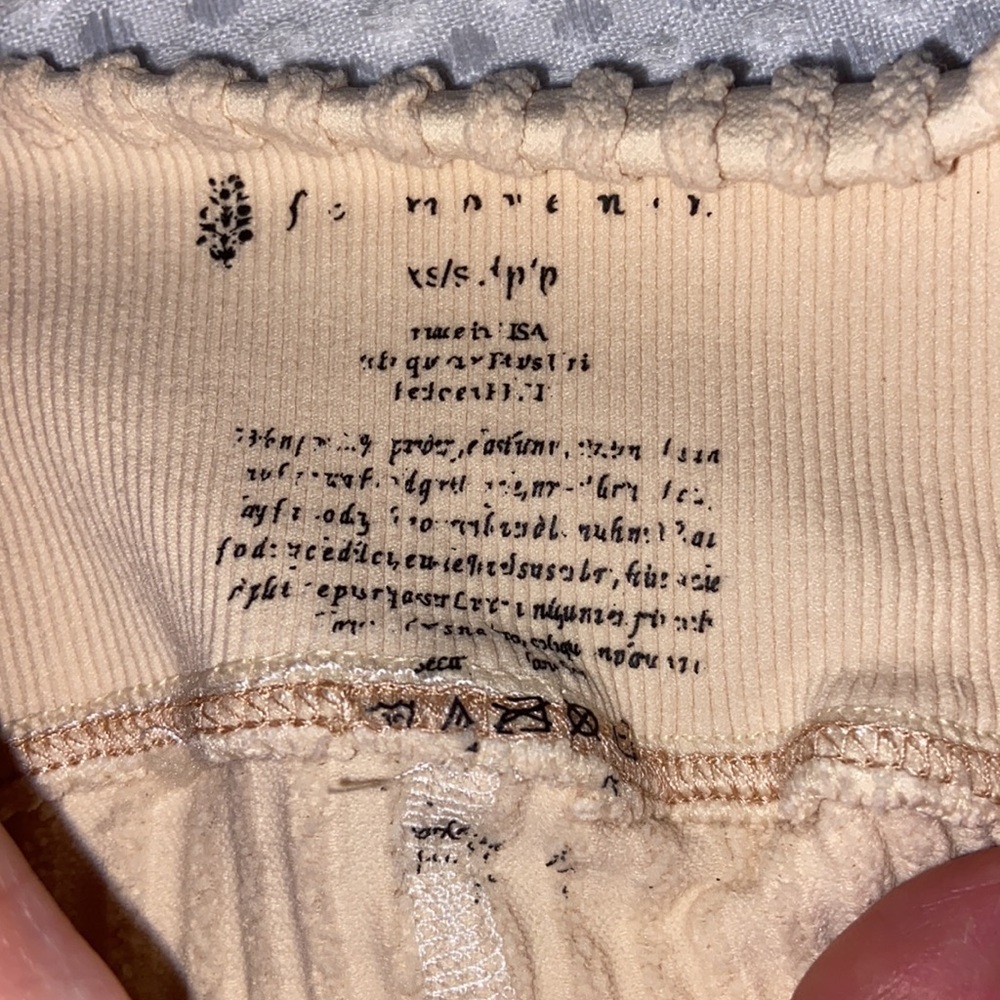 NEW! FREE PEOPLE MOVEMENT One To Another Shorts XS Whipped Peach Cream Nude - Picture 13 of 15
